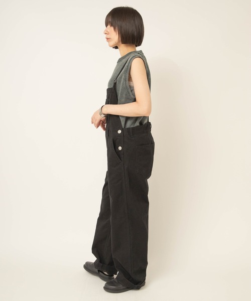 RNA-N(アールエヌエーエヌ)の「O0760 THIN STRAP OVERALLS(サロペット/オーバーオール・レディース・ライトインディゴブルー/ブラック/インディゴブルー・FREE)」の6枚目の写真