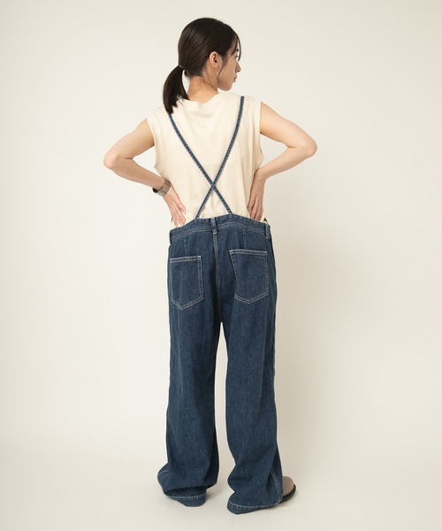 RNA-N(アールエヌエーエヌ)の「O0760 THIN STRAP OVERALLS(サロペット/オーバーオール・レディース・ライトインディゴブルー/ブラック/インディゴブルー・FREE)」の13枚目の写真