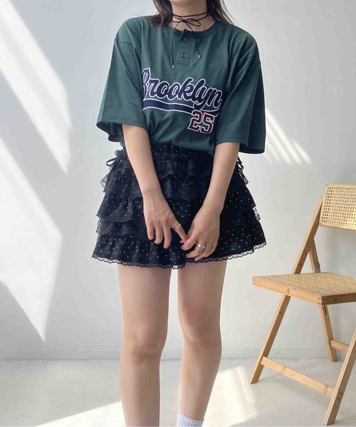 AS KNOW AS plus(アズノゥアズプラス)の「〇ヘンリーネック フロントロゴビッグサイズTシャツ【UNISEX ITEM】(Tシャツ/カットソー・レディース・オートミール/ブラック/ダークグリーン・FREE)」の17枚目の写真