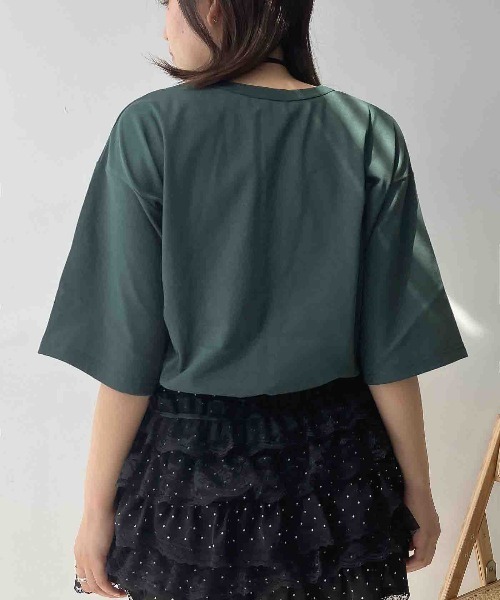 AS KNOW AS plus(アズノゥアズプラス)の「〇ヘンリーネック フロントロゴビッグサイズTシャツ【UNISEX ITEM】(Tシャツ/カットソー・レディース・オートミール/ブラック/ダークグリーン・FREE)」の16枚目の写真