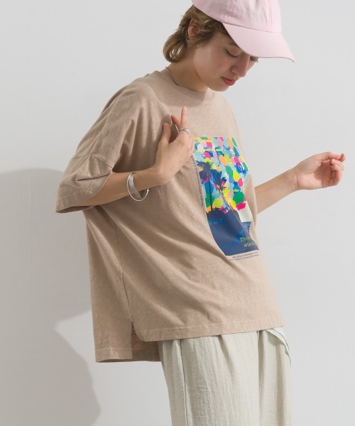 Figgle（フィグル）の「カラフル リゾート フォト TEE（Tシャツ/カットソー・レディース・ベージュ/オフホワイト・FREE）」の13枚目の写真