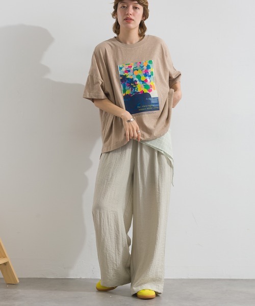 Figgle（フィグル）の「カラフル リゾート フォト TEE（Tシャツ/カットソー・レディース・ベージュ/オフホワイト・FREE）」の15枚目の写真