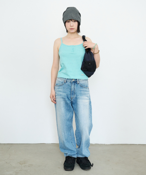 PARAKEET(パラキート)の「フラッター ヘンリースリーブレス (ミント)(Tシャツ/カットソー・レディース・ホワイト/ミント・OS)」の5枚目の写真