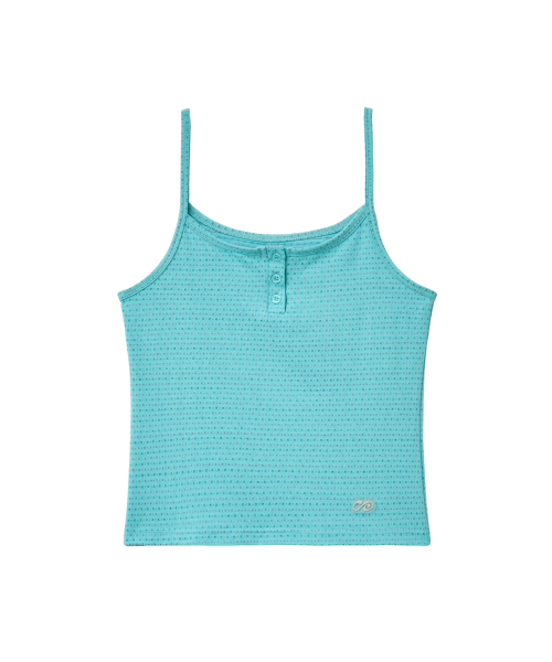 PARAKEET(パラキート)の「フラッター ヘンリースリーブレス (ミント)(Tシャツ/カットソー・レディース・ホワイト/ミント・OS)」の6枚目の写真