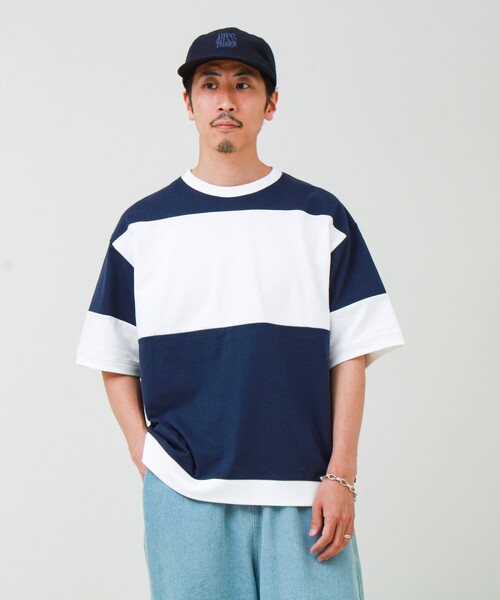 GLOSTER(グロスター)の「【バックプリントが映える】切り替え GOODNESS オーバーストライプ Tシャツ(Tシャツ/カットソー・メンズ・ブラック系その他/グリーン系その他/ブルー系その他・L/M/S)」の20枚目の写真