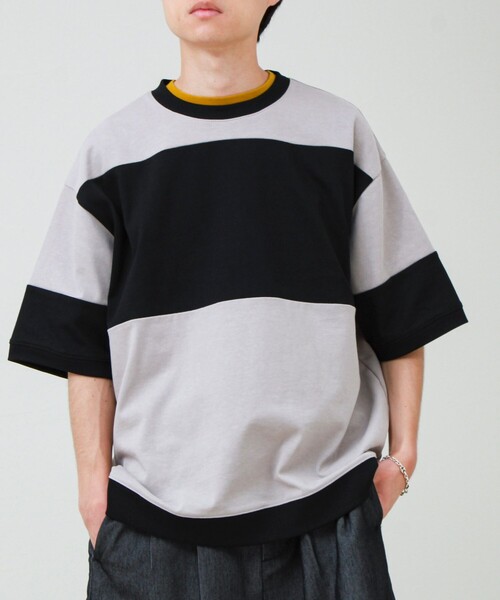 GLOSTER(グロスター)の「【バックプリントが映える】切り替え GOODNESS オーバーストライプ Tシャツ(Tシャツ/カットソー・メンズ・ブラック系その他/グリーン系その他/ブルー系その他・L/M/S)」の10枚目の写真