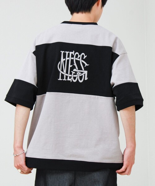 GLOSTER(グロスター)の「【バックプリントが映える】切り替え GOODNESS オーバーストライプ Tシャツ(Tシャツ/カットソー・メンズ・ブラック系その他/グリーン系その他/ブルー系その他・L/M/S)」の7枚目の写真