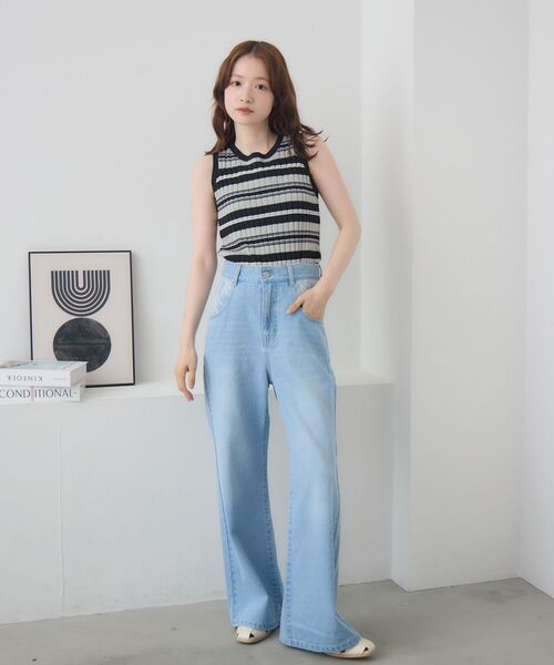 RETRO GIRL(レトロガール)の「レースポケットセミフレアデニムパンツ(デニムパンツ・レディース・ブルー/ブラック・MEDIUM/LARGE)」の18枚目の写真