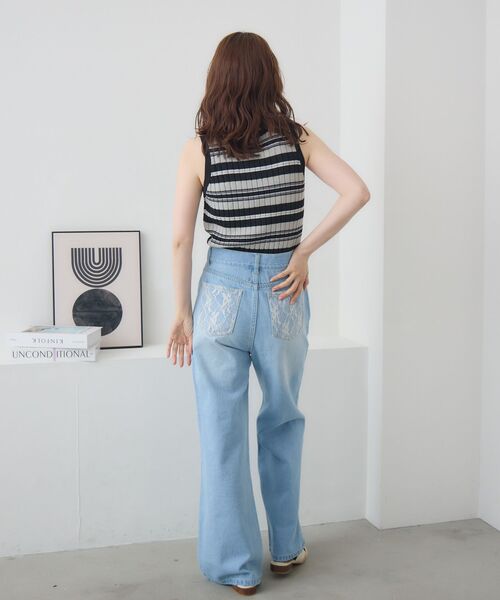 RETRO GIRL(レトロガール)の「レースポケットセミフレアデニムパンツ(デニムパンツ・レディース・ブルー/ブラック・MEDIUM/LARGE)」の16枚目の写真