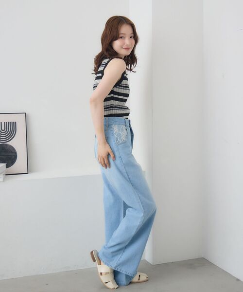 RETRO GIRL(レトロガール)の「レースポケットセミフレアデニムパンツ(デニムパンツ・レディース・ブルー/ブラック・MEDIUM/LARGE)」の15枚目の写真