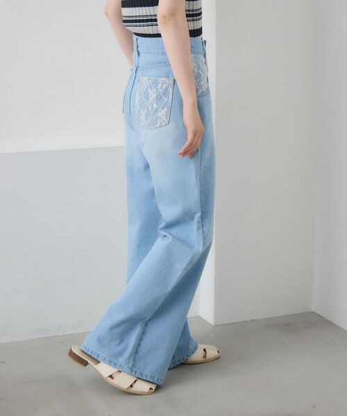 RETRO GIRL(レトロガール)の「レースポケットセミフレアデニムパンツ(デニムパンツ・レディース・ブルー/ブラック・MEDIUM/LARGE)」の11枚目の写真
