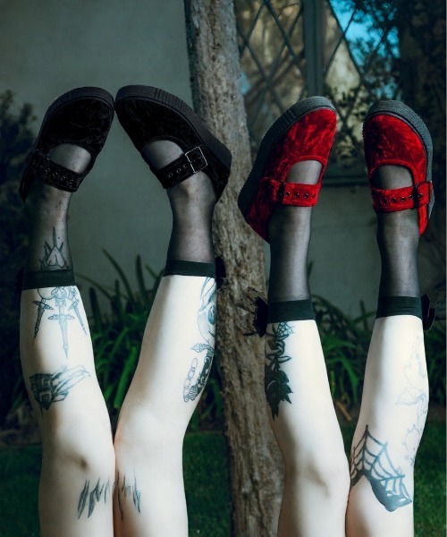 メリージェーン ベルベットシューズ Charla Tedrick│Jeffrey Campbell