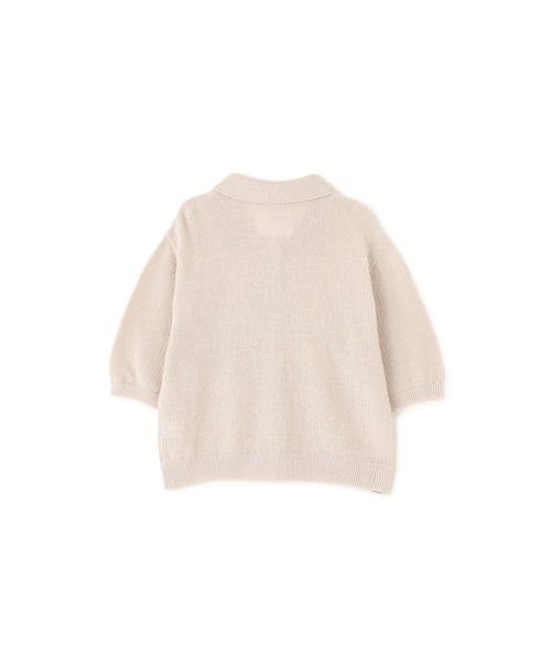 MHL.(エムエイチエル)の「IRREGULAR RIB COTTON LINEN(カーディガン/ボレロ・レディース・ブラック/オフホワイト・2)」の3枚目の写真