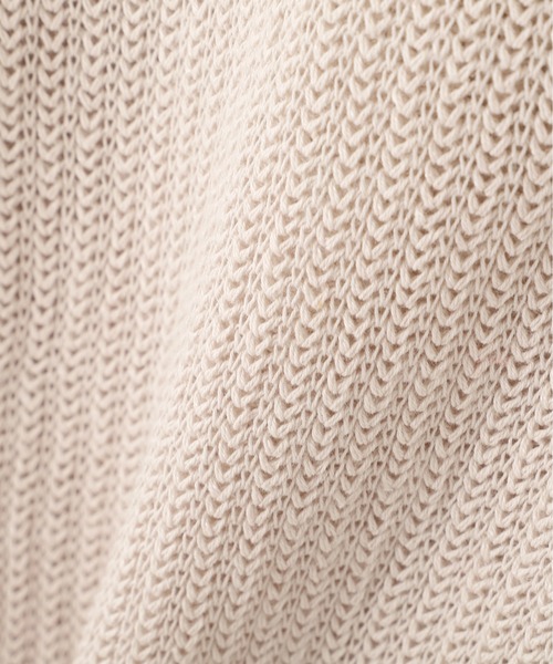 MHL.(エムエイチエル)の「IRREGULAR RIB COTTON LINEN(カーディガン/ボレロ・レディース・ブラック/オフホワイト・2)」の4枚目の写真