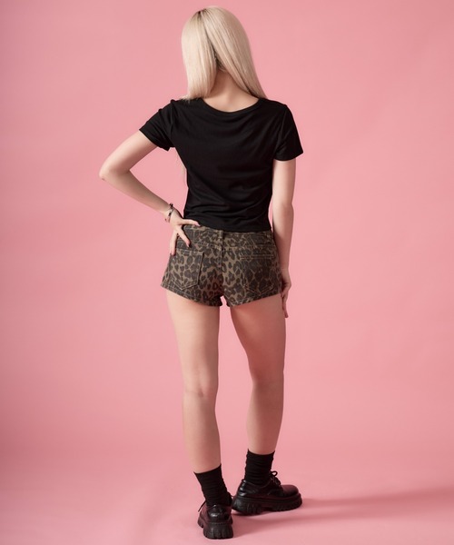 mindseeker girls(マインドシーカーガールズ)の「Distortion Cropped T-Shirt / ディストーションクロップドTシャツ(Tシャツ/カットソー・レディース・ホワイト/グレー/ブラック・FREE)」の19枚目の写真