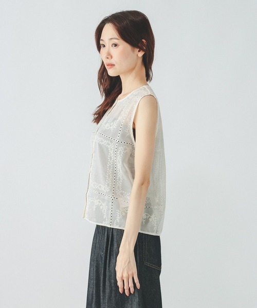 GLOBAL WORK(グローバルワーク)の「パネルレース刺繍ベスト/797539(ベスト・レディース・オフホワイト/ブラック・MEDIUM/LARGE)」の15枚目の写真