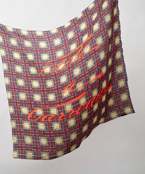 manipuri（マニプリ）の「manipuri マニプリ インドストール Etole 120x120cm（ストール/ショール・レディース・オレンジ・FREE）」の4枚目の写真