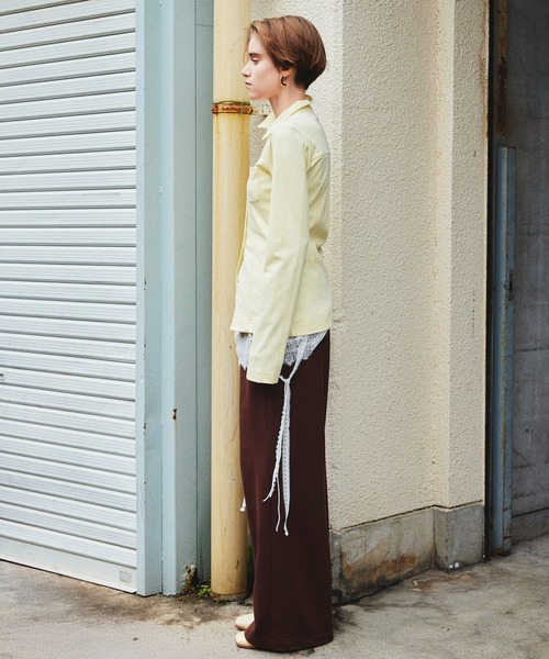 MAISON SPECIAL(メゾンスペシャル)の「(Yurika Nakano Collaboration) Candy Belt Shirt/(ナカノユリカコラボ)キャンディベルトシャツ(Tシャツ/カットソー・レディース・グレー/イエロー/ブルー・FREE)」の5枚目の写真