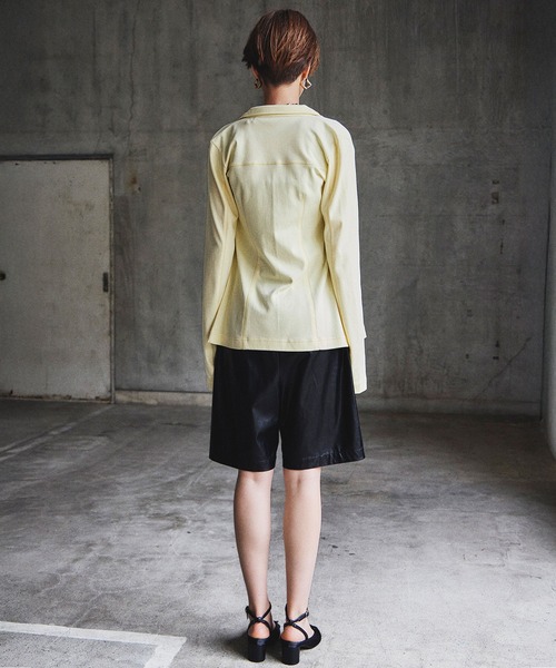 MAISON SPECIAL(メゾンスペシャル)の「(Yurika Nakano Collaboration) Candy Belt Shirt/(ナカノユリカコラボ)キャンディベルトシャツ(Tシャツ/カットソー・レディース・グレー/イエロー/ブルー・FREE)」の10枚目の写真