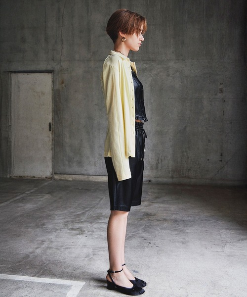 MAISON SPECIAL(メゾンスペシャル)の「(Yurika Nakano Collaboration) Candy Belt Shirt/(ナカノユリカコラボ)キャンディベルトシャツ(Tシャツ/カットソー・レディース・グレー/イエロー/ブルー・FREE)」の11枚目の写真