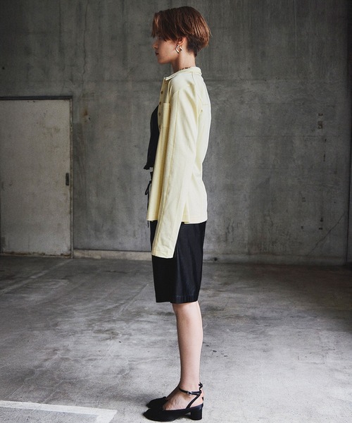 MAISON SPECIAL(メゾンスペシャル)の「(Yurika Nakano Collaboration) Candy Belt Shirt/(ナカノユリカコラボ)キャンディベルトシャツ(Tシャツ/カットソー・レディース・グレー/イエロー/ブルー・FREE)」の9枚目の写真