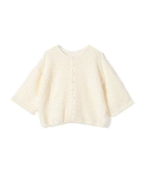 SHIPS(シップス)の「〈手洗い可能〉フェザー メッシュ 前後 2WAY 裾 ドロスト ブラウス(シャツ/ブラウス・レディース・ナチュラル/ブラック・ONE SIZE)」の15枚目の写真