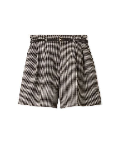CELFORD（セルフォード）の「【セットアップ対応】ベルト付きタックショートパンツ（その他パンツ・レディース・グレー/ブラウン/ベージュ/ブラック・36/38）」の3枚目の写真