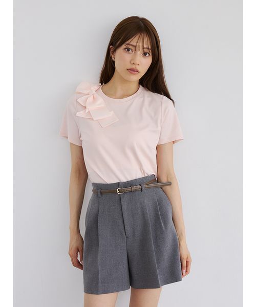 CELFORD（セルフォード）の「【セットアップ対応】ベルト付きタックショートパンツ（その他パンツ・レディース・グレー/ブラウン/ベージュ/ブラック・36/38）」の2枚目の写真