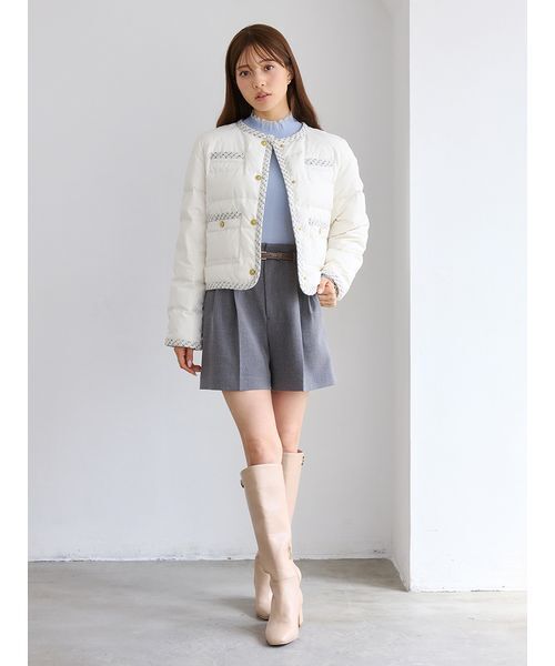 CELFORD（セルフォード）の「【セットアップ対応】ベルト付きタックショートパンツ（その他パンツ・レディース・グレー/ブラウン/ベージュ/ブラック・36/38）」の14枚目の写真
