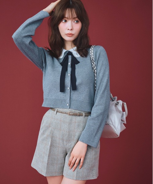 CELFORD（セルフォード）の「【セットアップ対応】ベルト付きタックショートパンツ（その他パンツ・レディース・グレー/ブラウン/ベージュ/ブラック・36/38）」の4枚目の写真