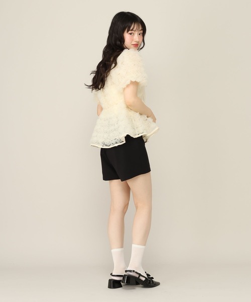 Heather(ヘザー)の「フラワーチュールブラウス(半袖) 1057354(シャツ/ブラウス・レディース・アイボリー/ピンク/ブラウン・FREE)」の12枚目の写真
