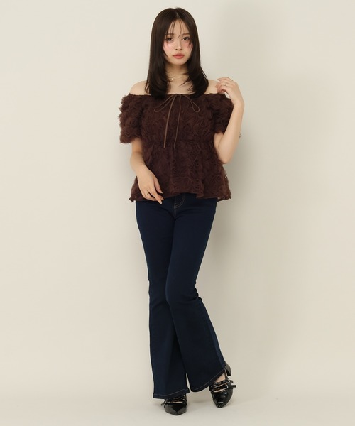 Heather(ヘザー)の「フラワーチュールブラウス(半袖) 1057354(シャツ/ブラウス・レディース・アイボリー/ピンク/ブラウン・FREE)」の18枚目の写真