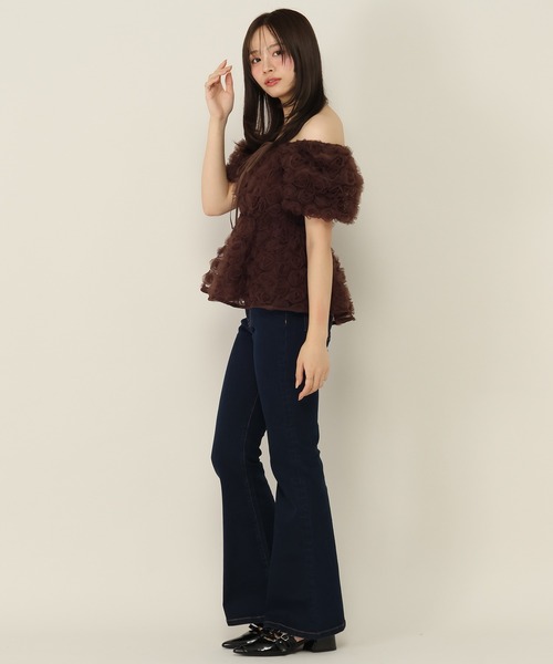 Heather(ヘザー)の「フラワーチュールブラウス(半袖) 1057354(シャツ/ブラウス・レディース・アイボリー/ピンク/ブラウン・FREE)」の20枚目の写真