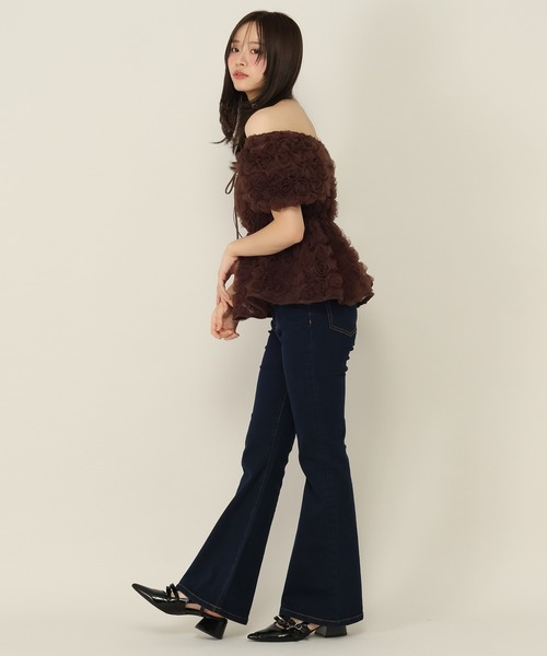 Heather(ヘザー)の「フラワーチュールブラウス(半袖) 1057354(シャツ/ブラウス・レディース・アイボリー/ピンク/ブラウン・FREE)」の21枚目の写真