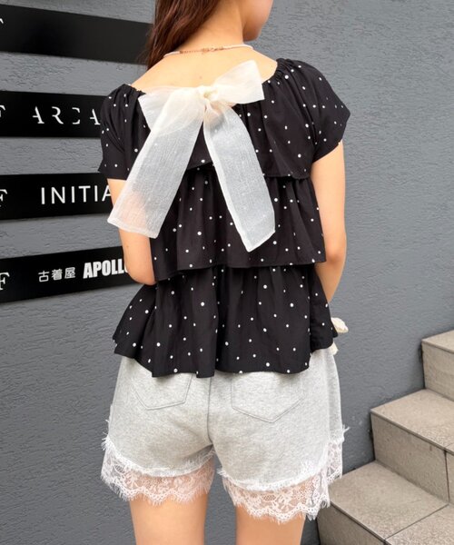 w closet（ダブルクローゼット）の「2WAYリボンブラウス（シャツ/ブラウス・レディース・オフホワイト/サックスブルー/ホワイト系その他/ブラック系その他・FREE）」の19枚目の写真