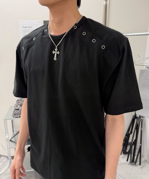 Figments(フィグメンツ)の「アイレットドットダブルヘンリーT(Tシャツ/カットソー・レディース・ブラック・FREE)」の10枚目の写真