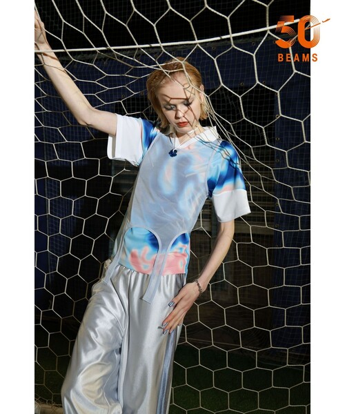 Ray BEAMS(レイビームス)の「【別注】PUMA / PHOTO GRAPHIC GAME SHIRT(Tシャツ/カットソー・レディース・ブラック/ホワイト・MEDIUM)」の1枚目の写真