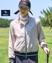 adabat | 【ADABAT NAVY】モノグラムエンボスジップブルゾン(ブルゾン)