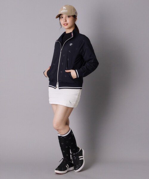 adabat(アダバット)の「【ADABAT NAVY】モノグラムエンボスジップブルゾン(ブルゾン・レディース・ベージュ/ネイビー・38/42/40)」の20枚目の写真