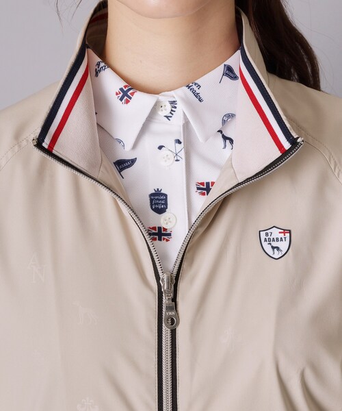 adabat(アダバット)の「【ADABAT NAVY】モノグラムエンボスジップブルゾン(ブルゾン・レディース・ベージュ/ネイビー・38/42/40)」の7枚目の写真