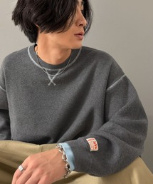 Java（ジャバ）の「《JaVaジャバコラボ》気取らないのに、なぜか洒落てる。配色ステッチ使いスウェットライクニット(長袖)（ニット/セーター）」