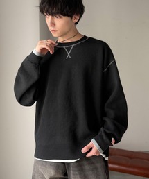 Java（ジャバ）の「《JaVaジャバコラボ》気取らないのに、なぜか洒落てる。配色ステッチ使いスウェットライクニット(長袖)（ニット/セーター）」