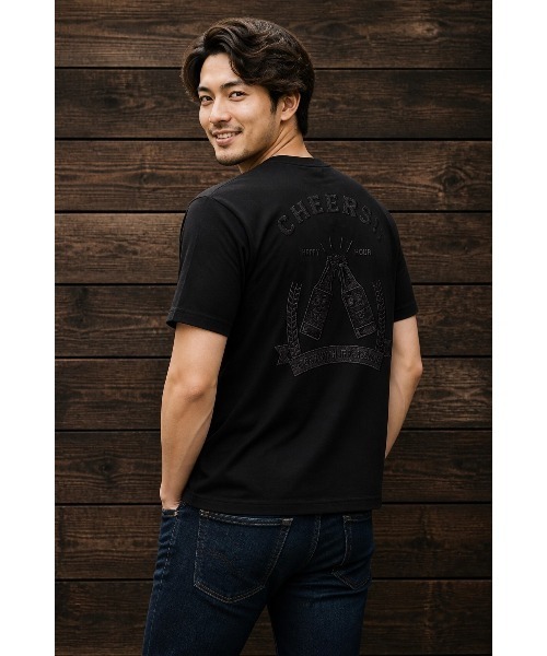 Sakka(サッカ)の「ハッピーアワー刺繍 Tシャツ(Tシャツ/カットソー・メンズ・ホワイト/ブラック/ホワイト系/ブラック系・LARGE/X-LARGE/MEDIUM)」の5枚目の写真
