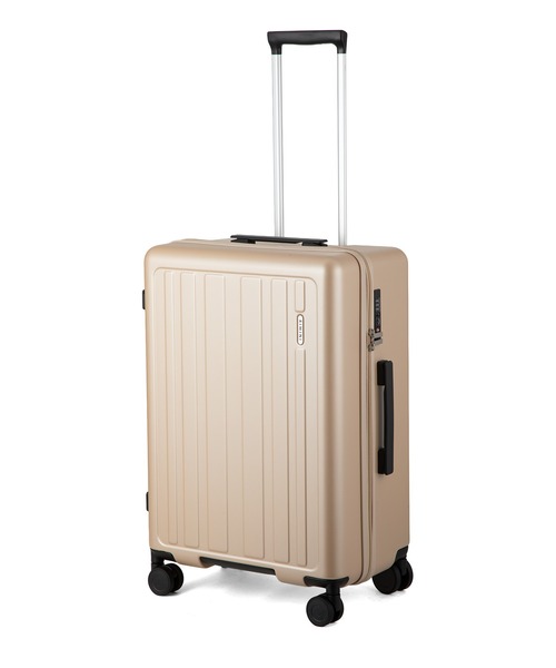 ACE(エース)の「RIMINI/リミニ マラテスタ2 スーツケース Mサイズ 60L 09472(ショルダーバッグ・レディース・シャンパン/ガンメタ/グリーン・M)」の2枚目の写真