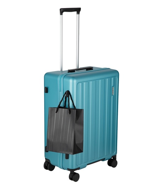 ACE(エース)の「RIMINI/リミニ マラテスタ2 スーツケース Mサイズ 60L 09472(ショルダーバッグ・レディース・シャンパン/ガンメタ/グリーン・M)」の4枚目の写真