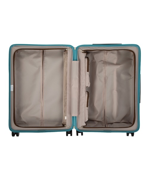ACE(エース)の「RIMINI/リミニ マラテスタ2 スーツケース Mサイズ 60L 09472(ショルダーバッグ・レディース・シャンパン/ガンメタ/グリーン・M)」の7枚目の写真