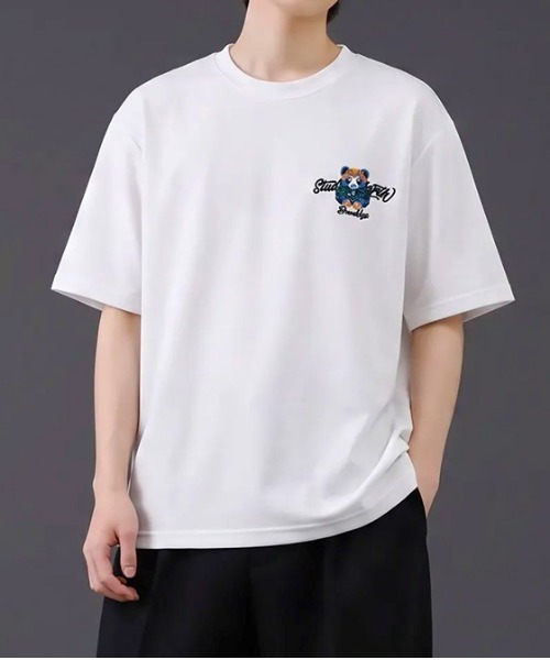 revertical(リバーティカル)の「パンダ アートグラフィック バックプリント 半袖Tシャツ(Tシャツ/カットソー・メンズ・ホワイト/ブラック・LARGE)」の4枚目の写真