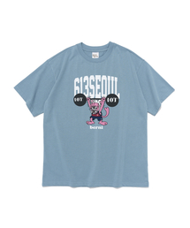 BERNI x 613 リフティンググラフィック半袖Tシャツ (スカイブルー)