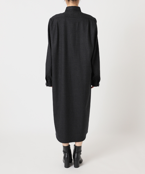 CITYSHOP(シティーショップ)の「WOOL DOT SKIPPER DRESS:ワンピース(ワンピース・レディース・ライトグレー/ネイビー・38/36)」の10枚目の写真
