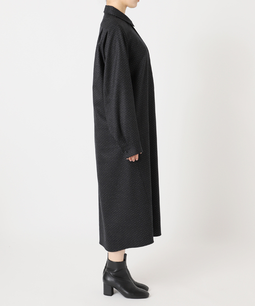 CITYSHOP(シティーショップ)の「WOOL DOT SKIPPER DRESS:ワンピース(ワンピース・レディース・ライトグレー/ネイビー・38/36)」の11枚目の写真